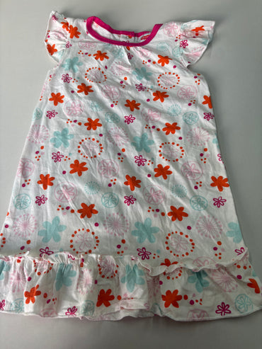 White with orange-Frock