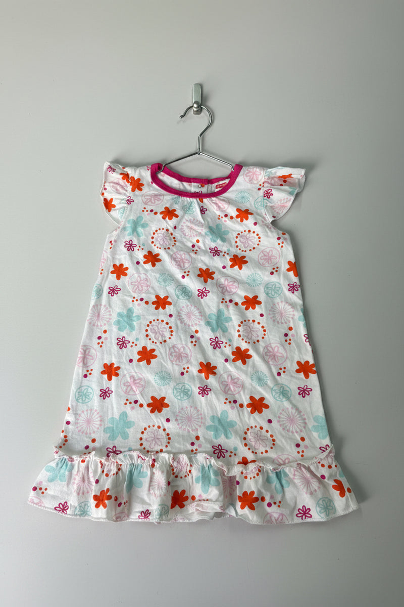 White with orange-Frock