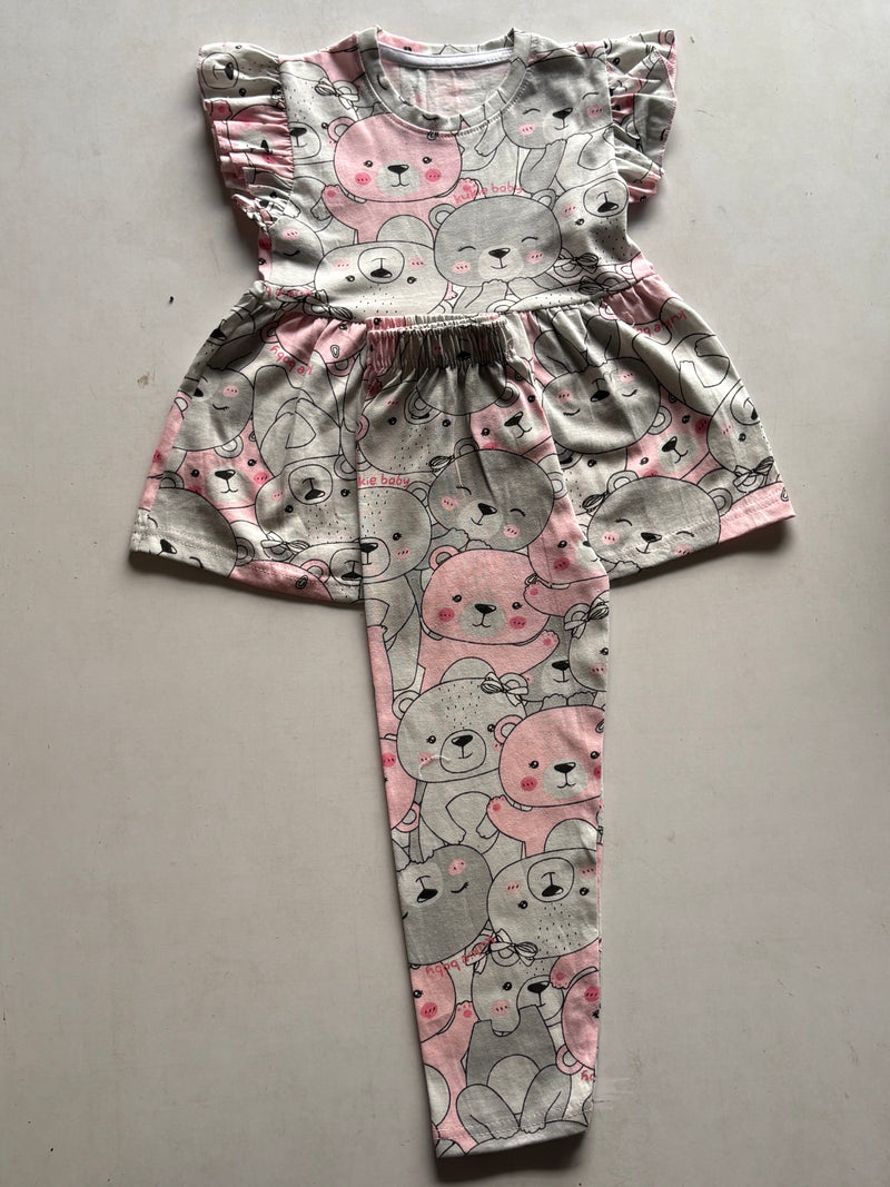 Character Multi Colour Peplum Co-ord Girls Sets.