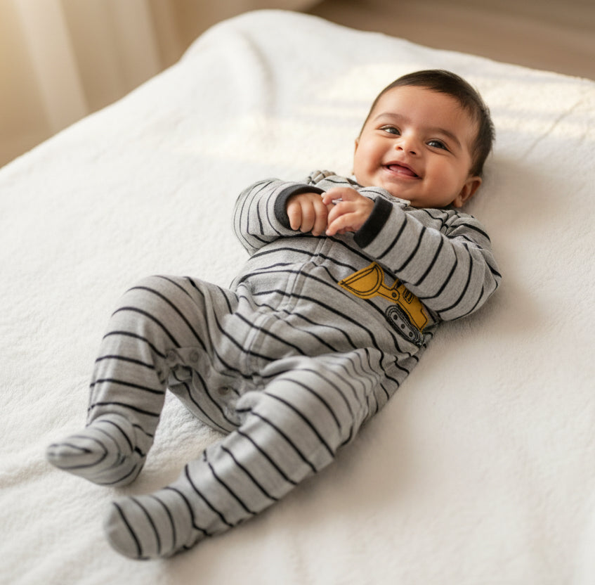 Black with grey - Baby Jumpsuit