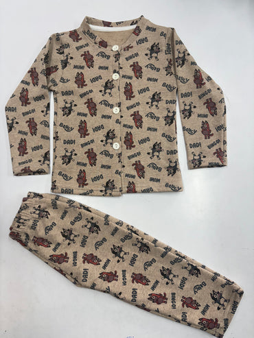 Premium winter wears, Front open cream with bingo ￼ LoopKnit-11