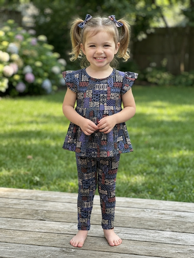 Dark black Peplum Co-Ord Girls Set