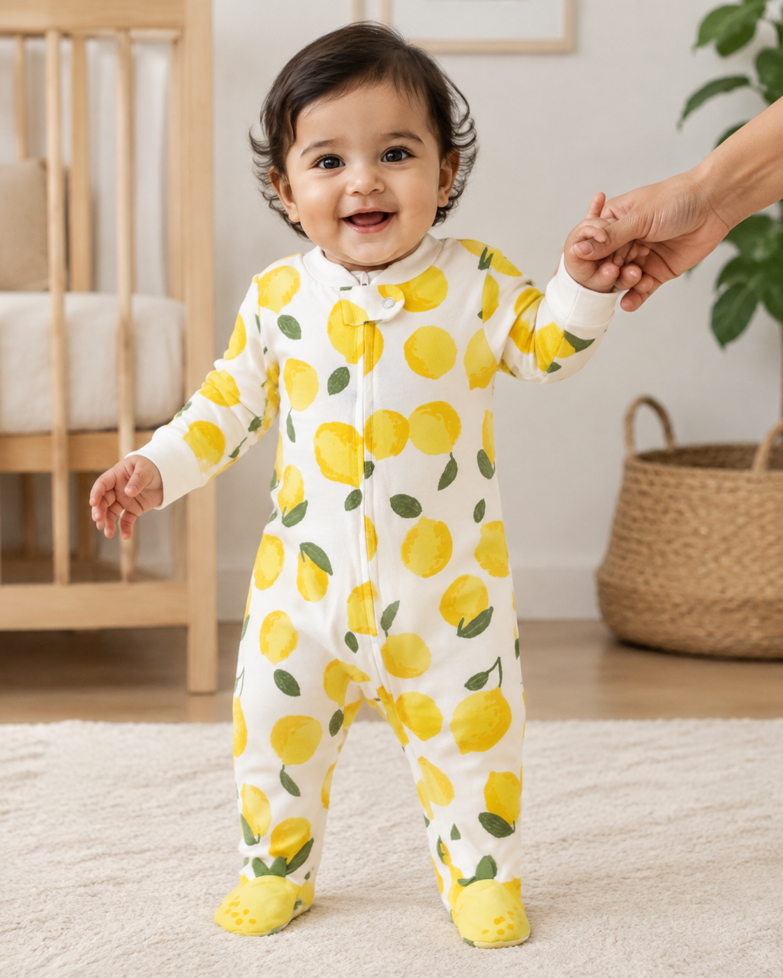 White with lemon 🍋 - Baby high quality jumpsuit