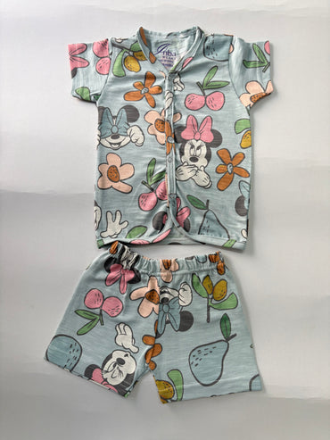Mickey-Half Sleeve Jabla Short sets