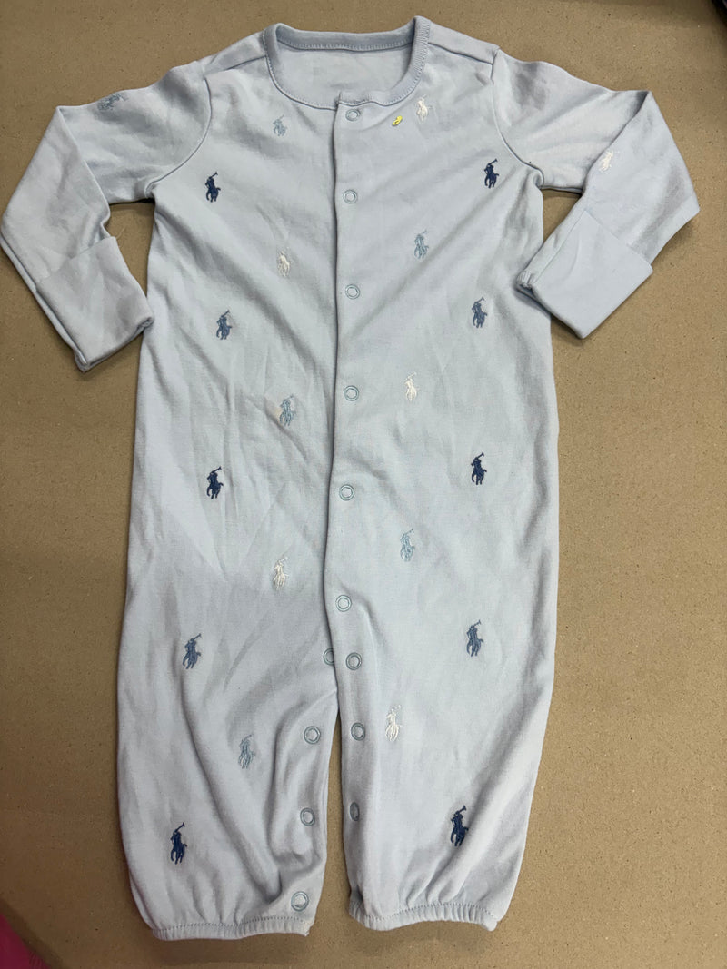 Light blue horse-full Jumpsuits
