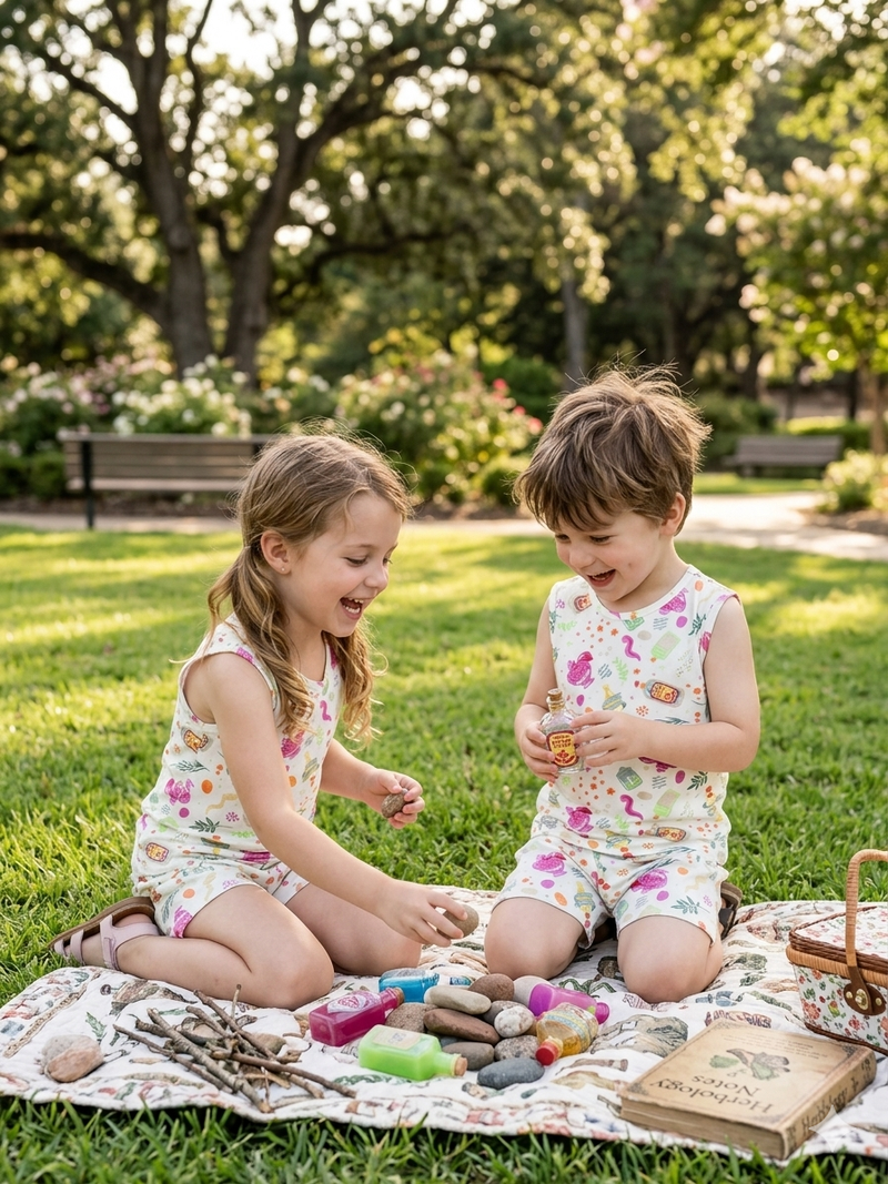 Toddlers with a magic potion print
- sleeveless co-ords