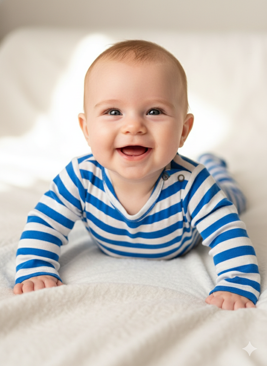 Blue line- BabyJumpsuit