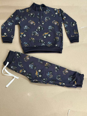 Dark blue children's tracksuit - Baby winter set