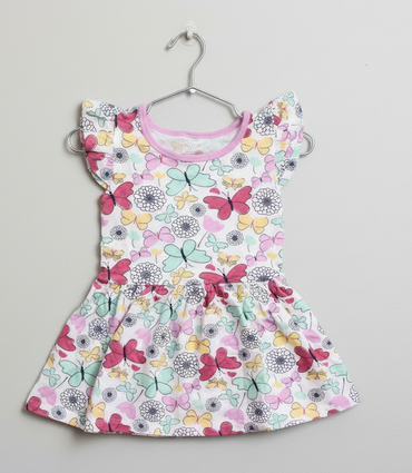 Multi colour butterfly-  baby frock