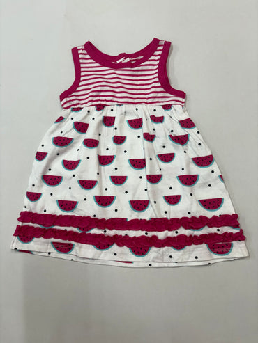 Pink watermelon -Baby Sleeveless Frock