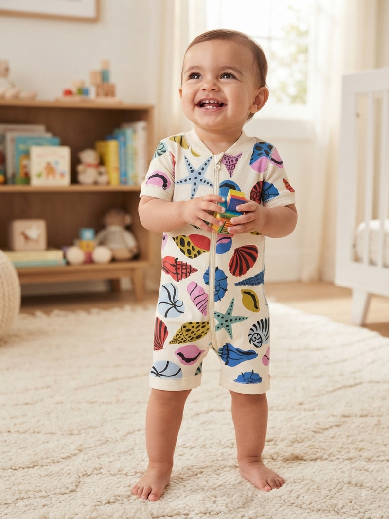 Ocean theme - Baby half Jumpsuits