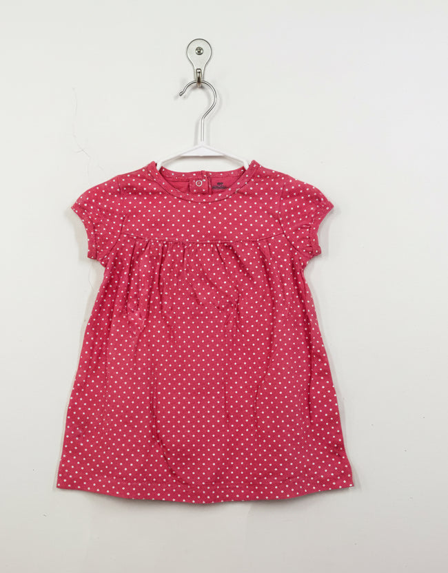 Pink small dots- Baby half Sleeve top