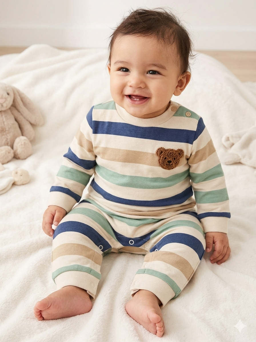 Blue line -Baby Jumpsuits