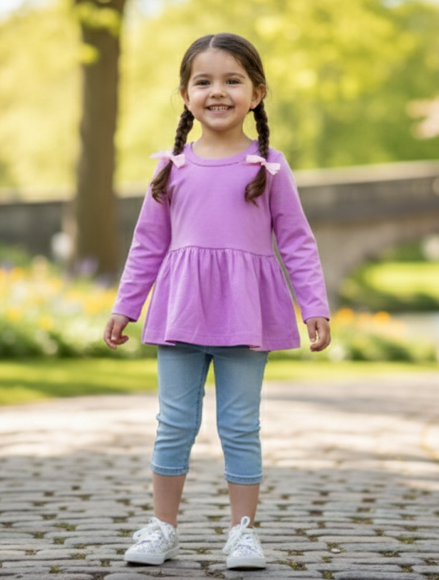 Lavender -baby full sleeve top