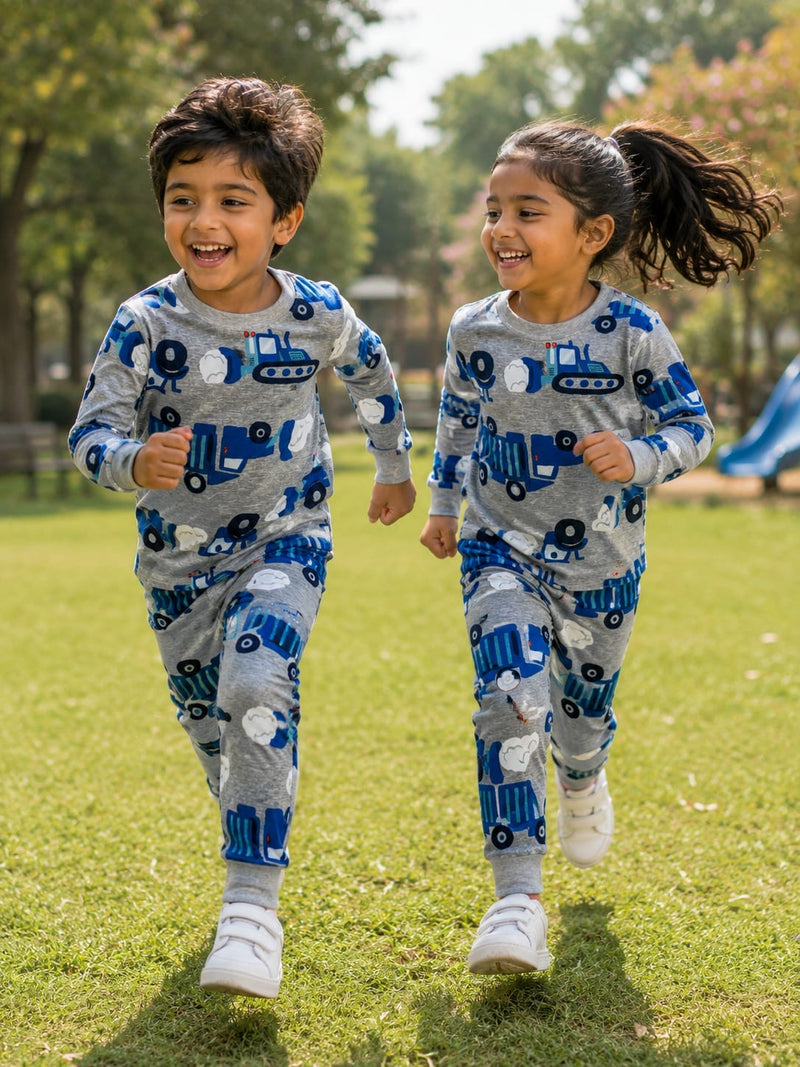 Blu truck-Kids Full Sleeve Set