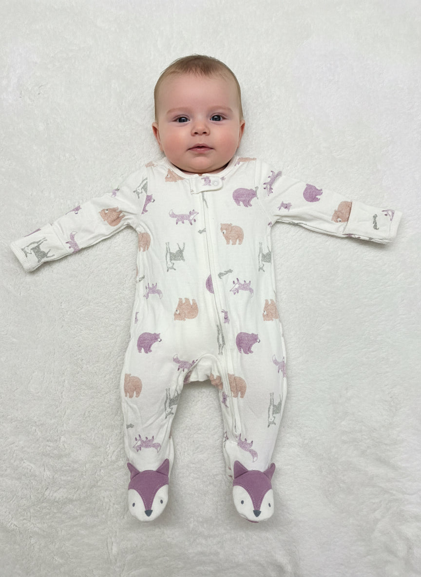 Lavender bear - Baby jumpsuits high quality