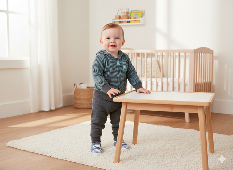 Blue line-Baby winter hoodie