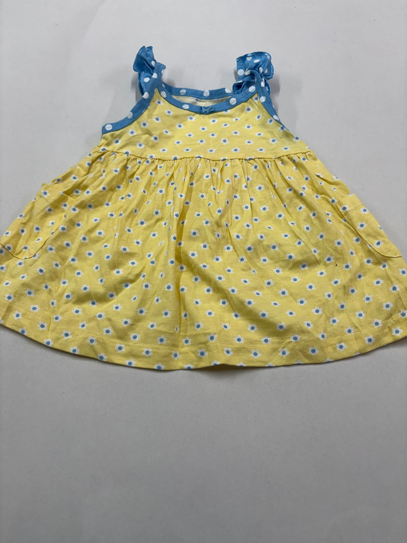 Yellow with packet -Sleeveless Frock