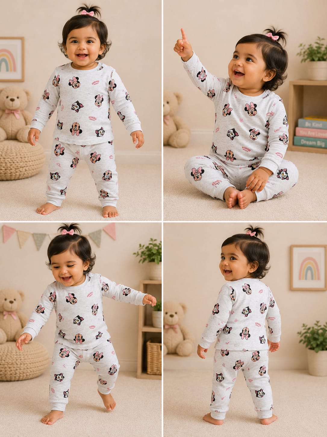MINNIE mouse -full sleeve (snap button)Co-ordrs set (Copy)