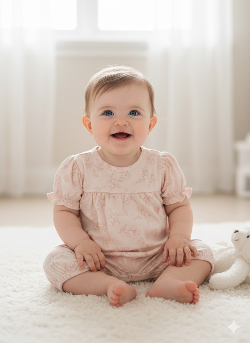 Light pink -Baby half Jumpsuits