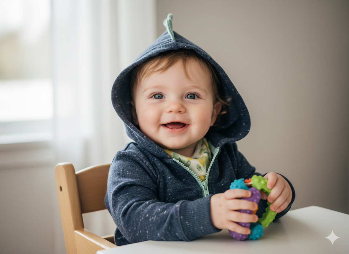 Navy -Baby winter hoodie