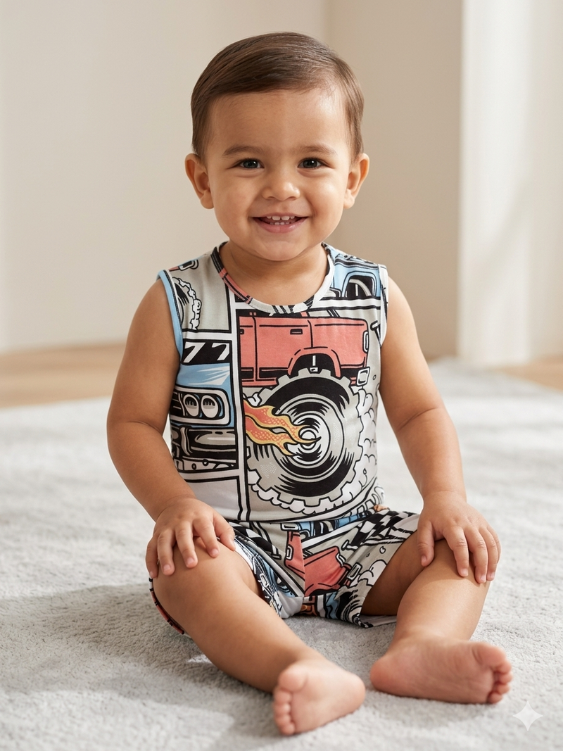 Race Car-Sleeveless co-ords