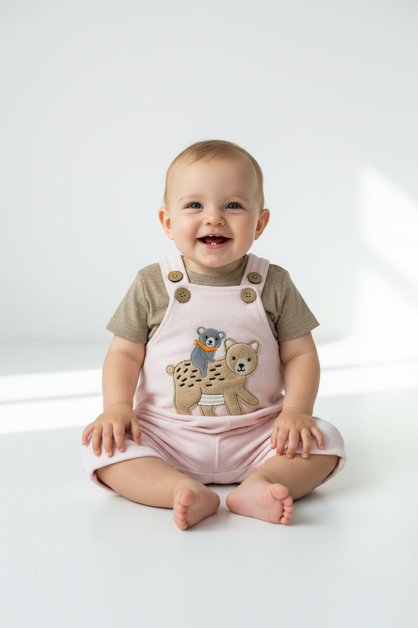 Pinky with animal - Dungaree