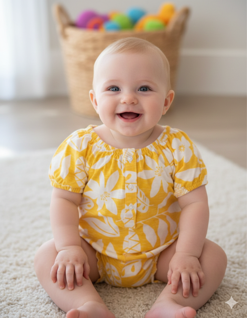 Yellow- Baby half Jumpsuits