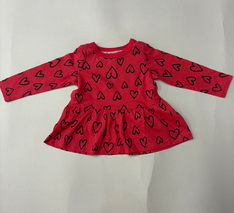 Full sleeve red heart -Baby Sleeveless top