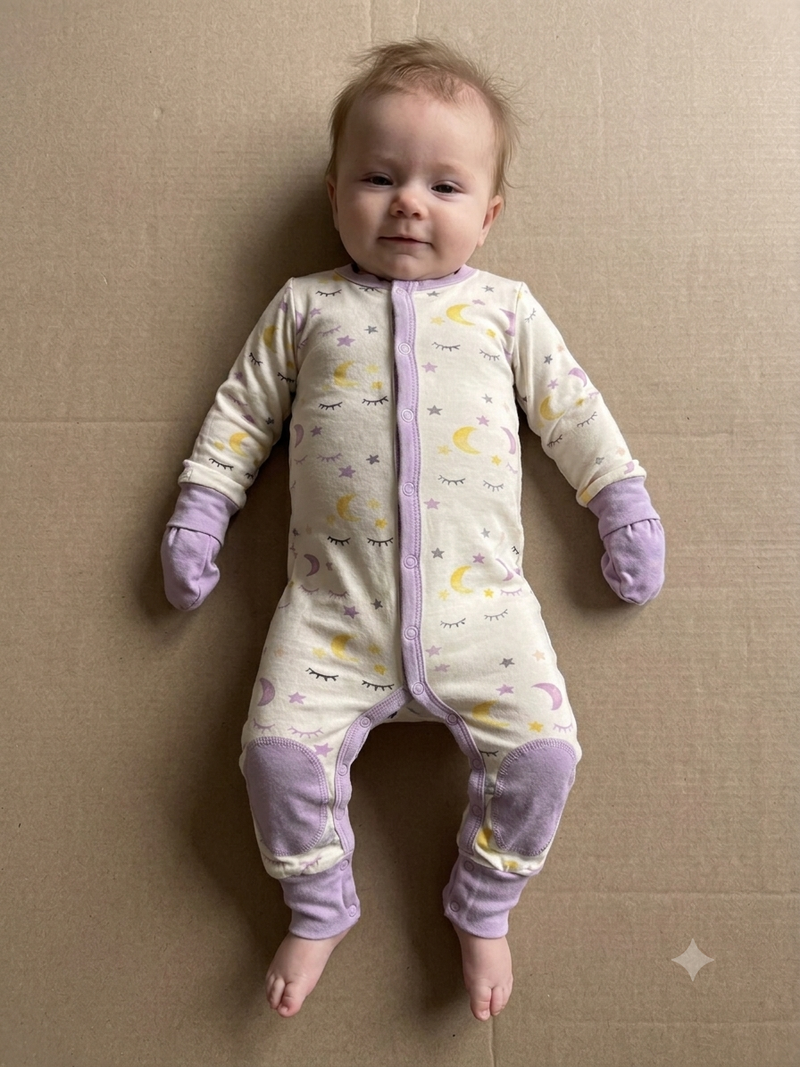 Violet half moon -high Quality Baby Jumpsuit