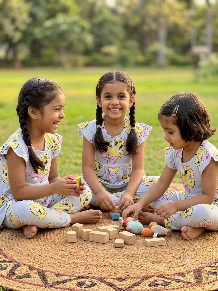 Tweety Bird Flutter Peplum & Pyjama Set