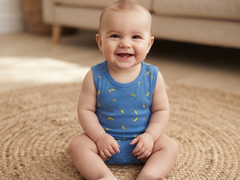 Dark blue banana 🍌 Sleeveless Baby romber
