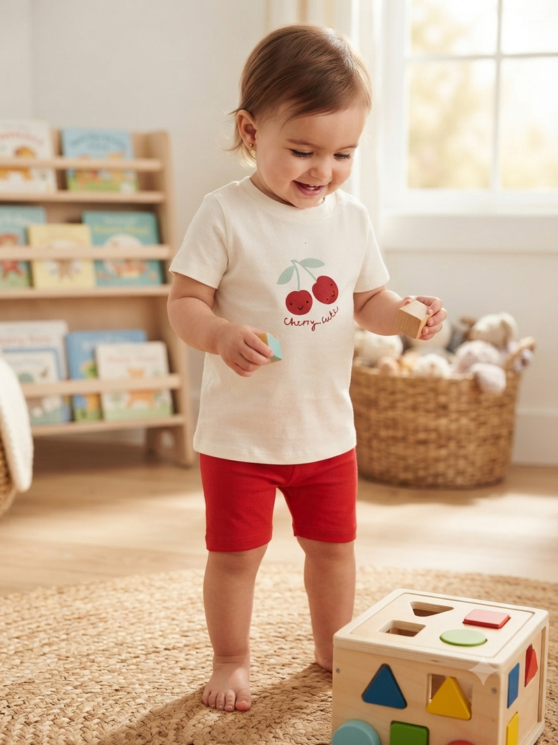 Red Charry -Kids Co-Ord Set premium quality