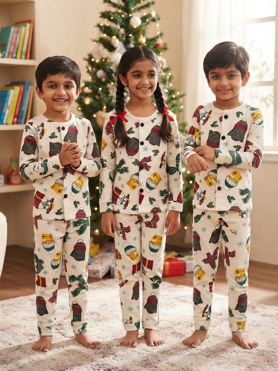 Premium winter wears, Front open ￼ Christmas theme with the gifts, theme LoopKnit-8