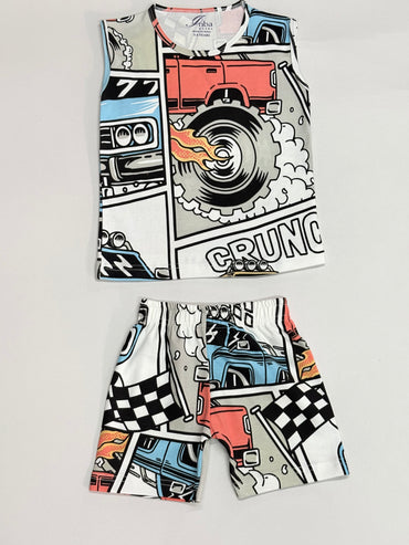 Race Car-Sleeveless co-ords