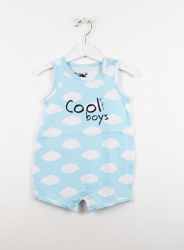 Blue Cool boy- baby half Jumpsuit