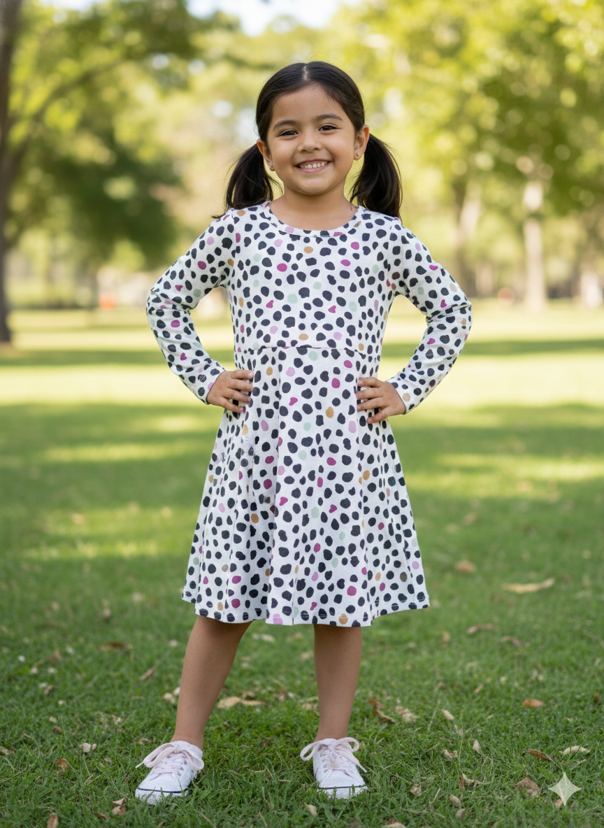 Leprad -baby Full sleeve frock