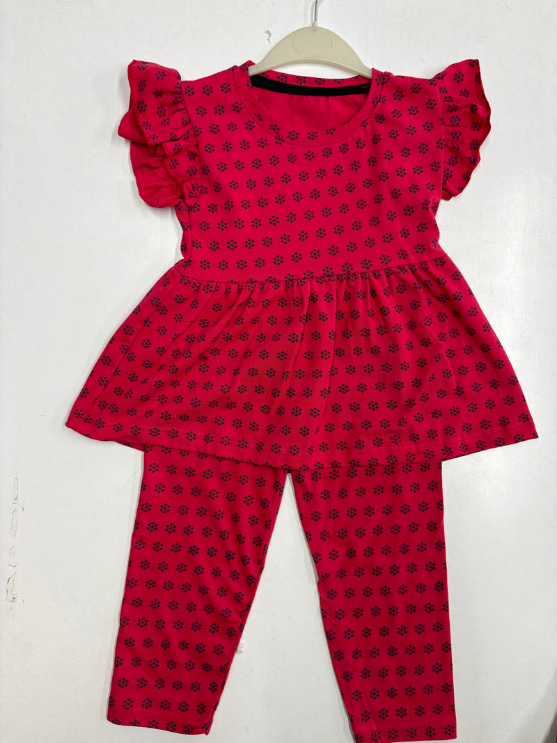 Read with a black peplum co - ord girls set Sep