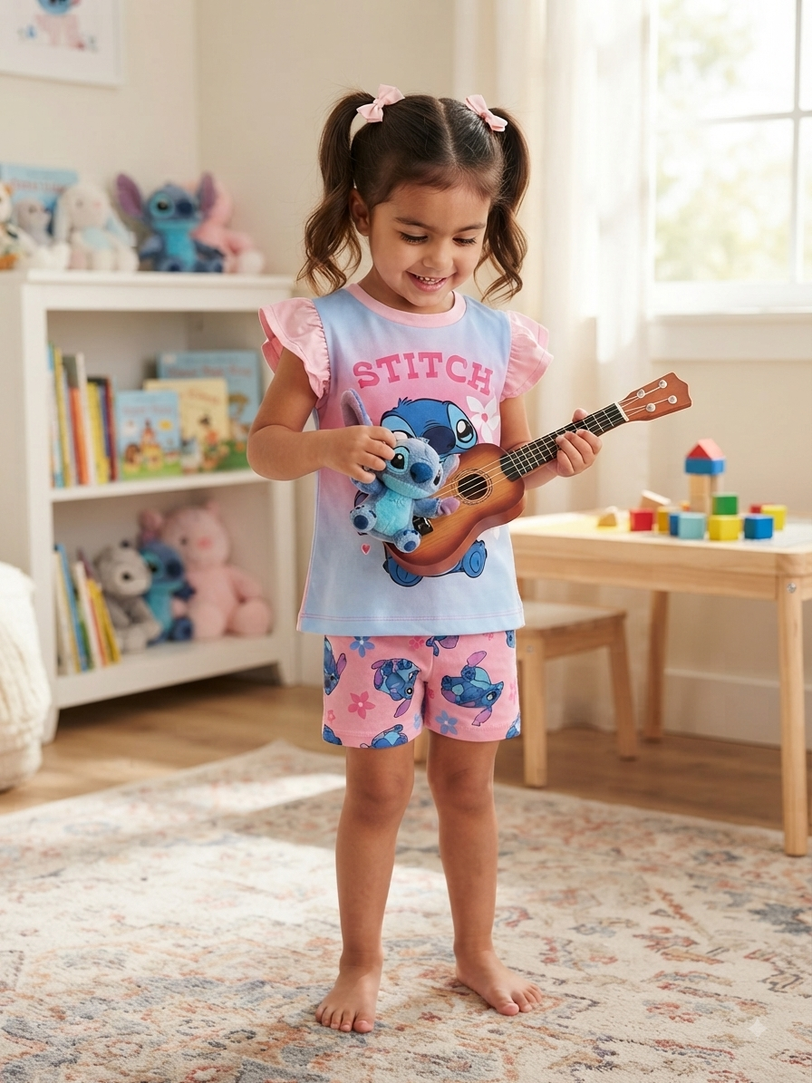 Dark blue stitch -Kids Co-Ord Set premium quality
