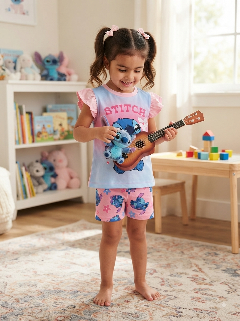 Dark blue stitch -Kids Co-Ord Set premium quality