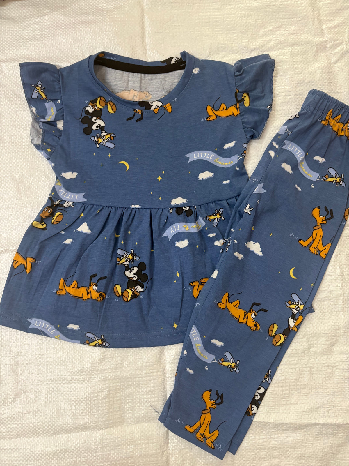 Elephant grey with Dora Buchi Peplum Co-Ord Girls Set