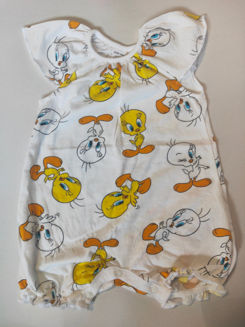 White with yellow little duck- Baby half Jumpsuits