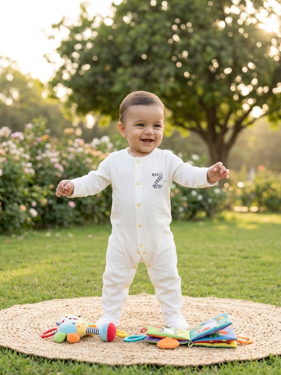 White base-high Quality Baby Jumpsuit