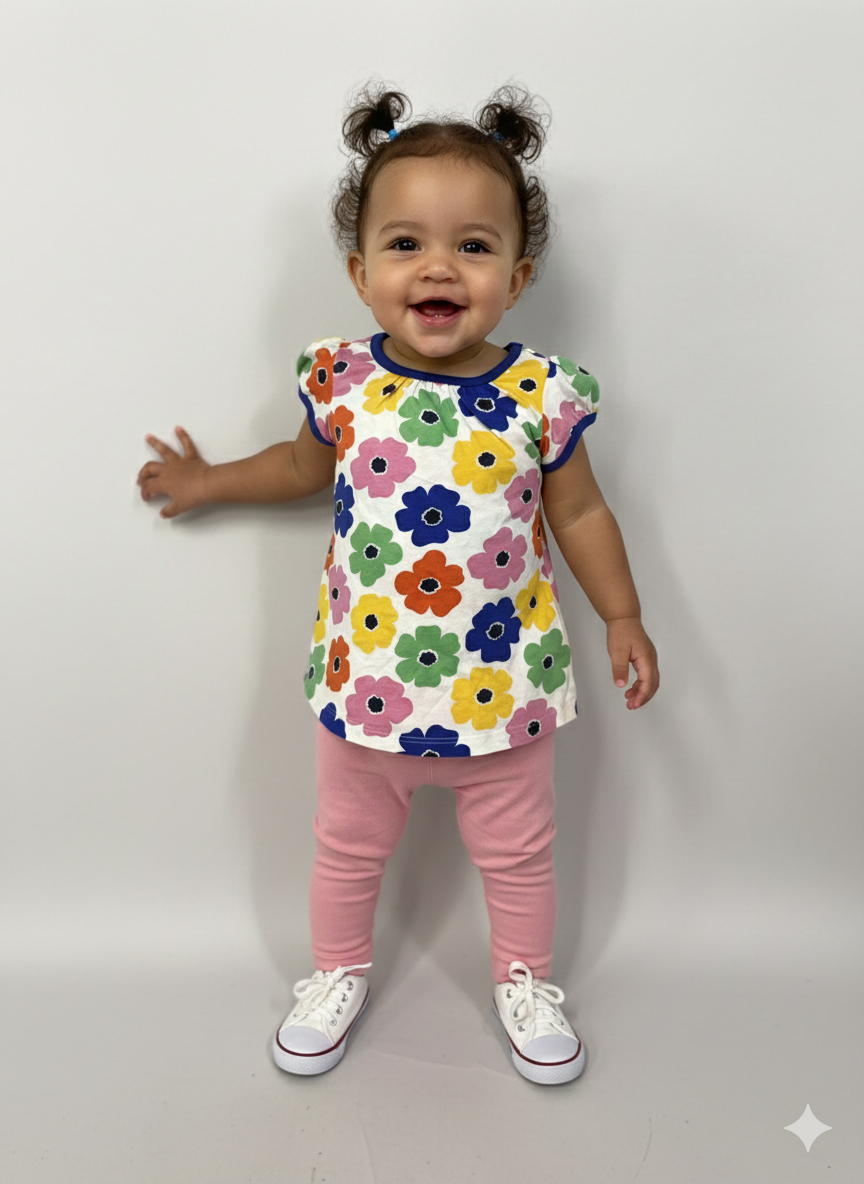 Flowers -Baby hall Sleeve top