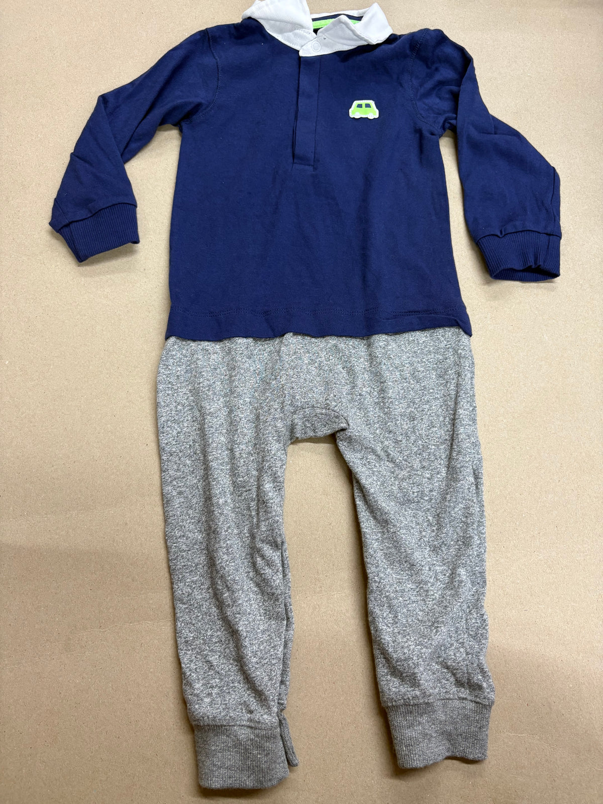 Navy with Grey-Full Jumpsuits