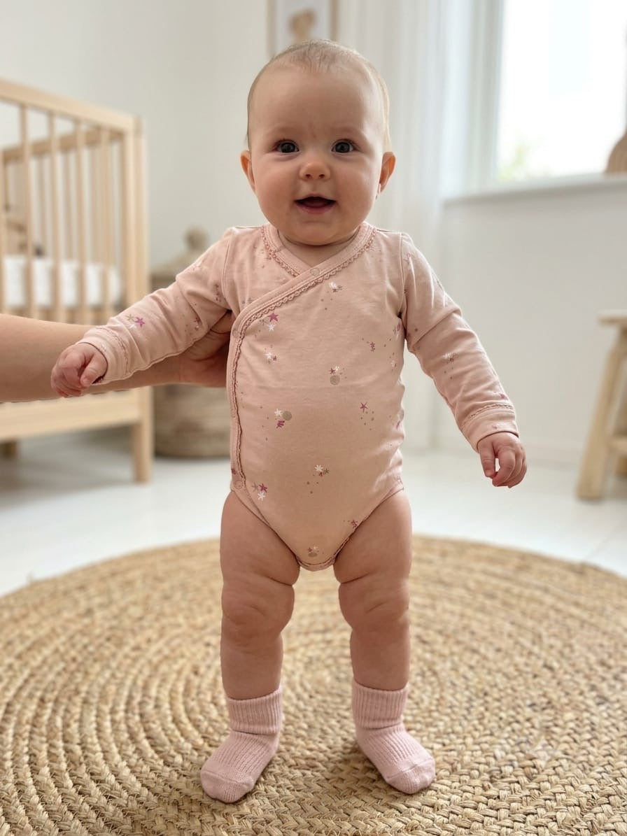 Peach pink sea theme Baby romper full sleeve