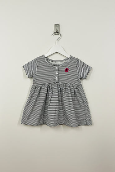 Black with white -Baby half Sleeve frock