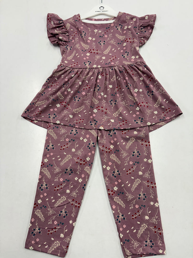 Bronze Peplum Co-ord Girls set