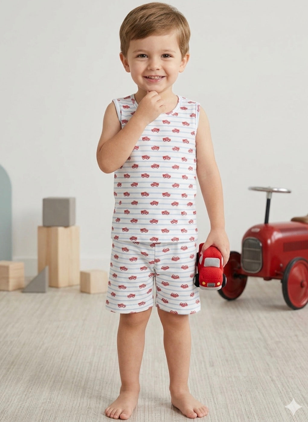 Red car🚗-Sleeveless co-ords