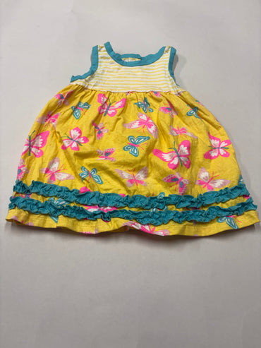 Yellow with Baby Sleeveless Frock